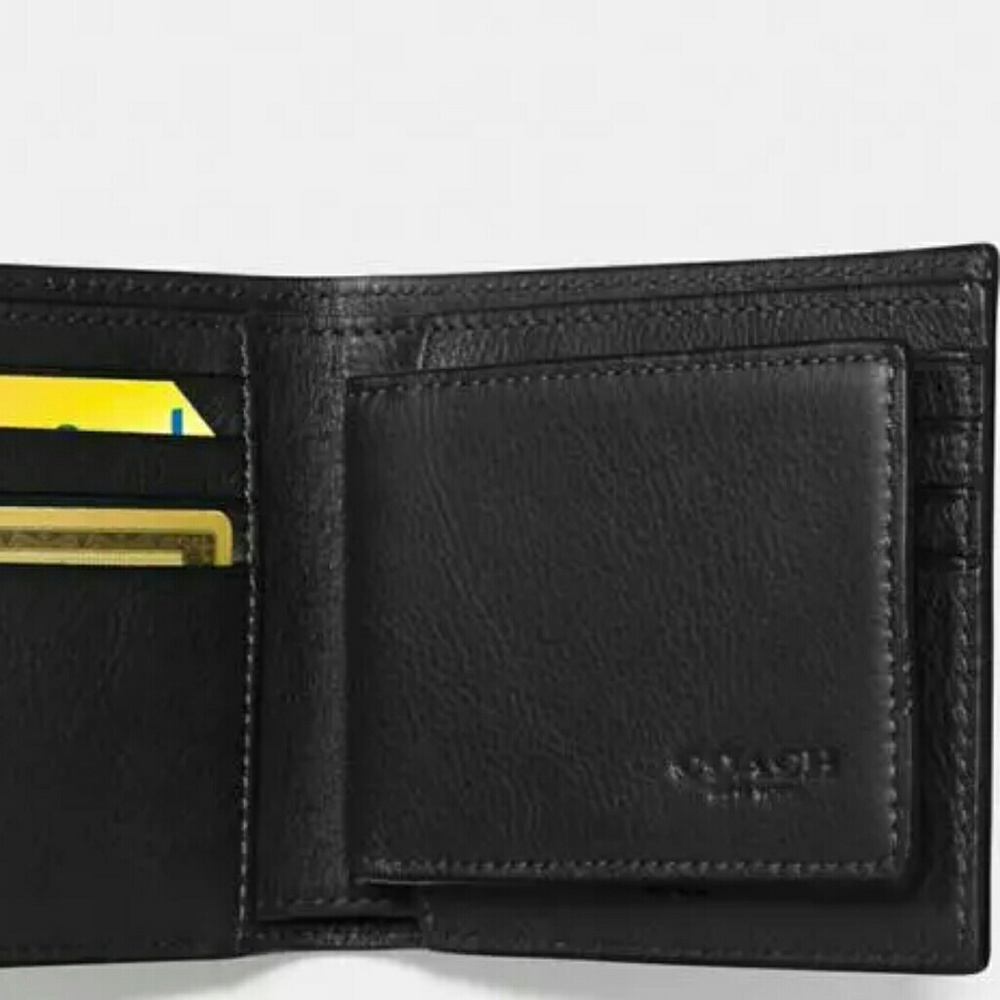 {SOLD}●Authentic Men's Coach 2-1 Leather Wallet - Picture 3 of 6
